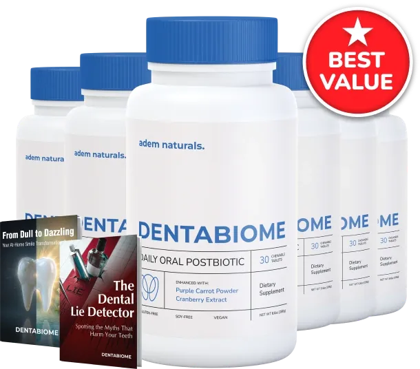 DentaBiome supplement pricing — 6-bottle best value pack