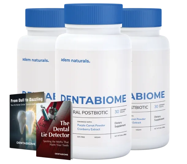 DentaBiome oral supplement bottles
