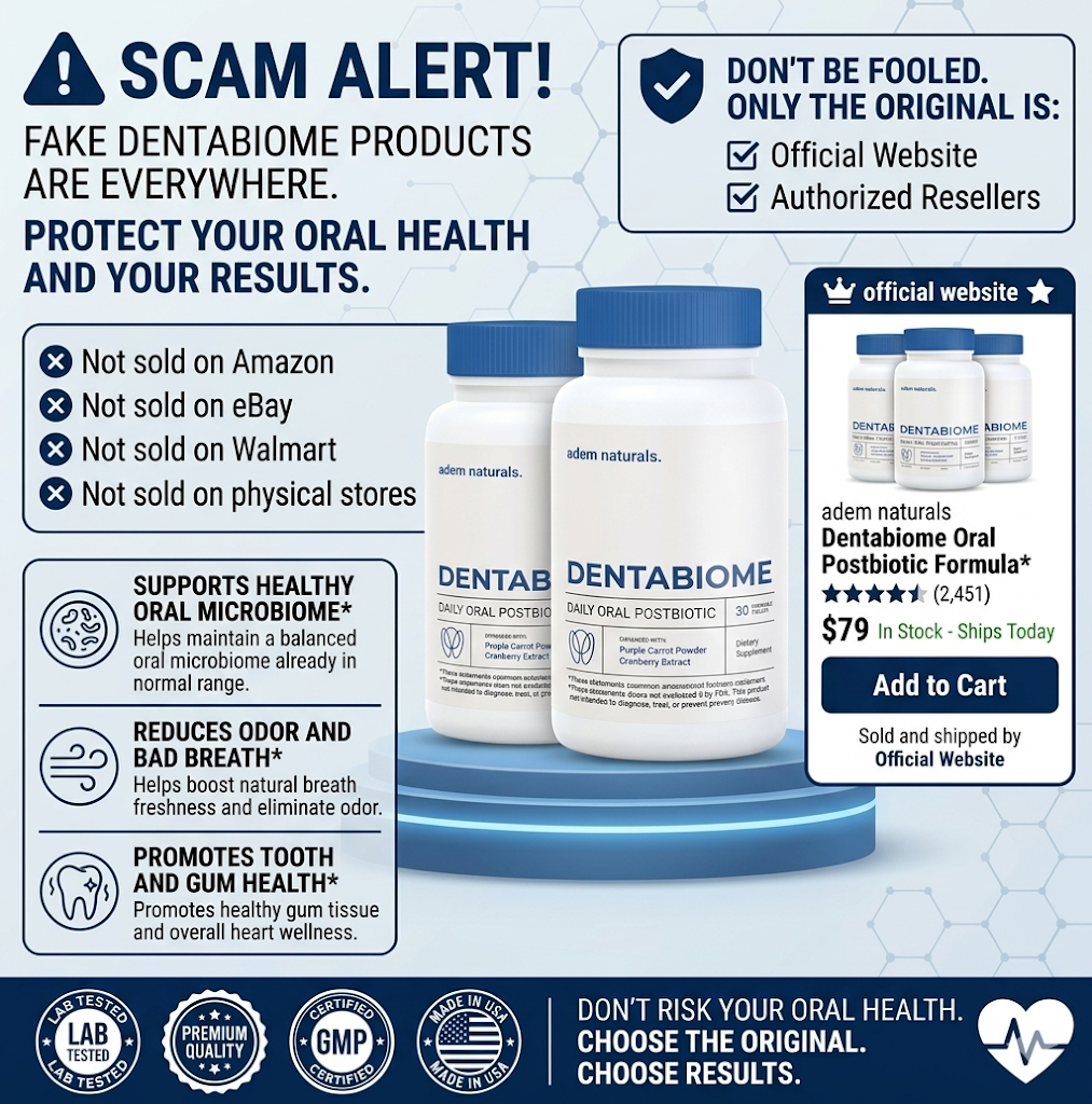 DentaBiome scam alert — authentic vs counterfeit supplement comparison